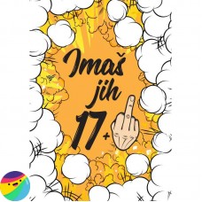 Voščilnica za 18 let - 17 + sredinec Voščilnica za 18 let - 17 + sredinec